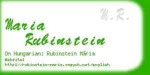 maria rubinstein business card